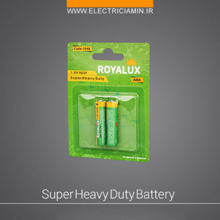 باتری نیم قلمی Super Heavy Duty رویالوکس بسته 2 عددی